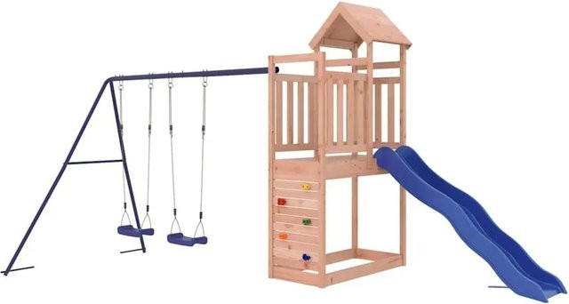 vidaXL Spielturm aus Massivholz Douglasie in Blau und Mehrfarbig - Bild 1