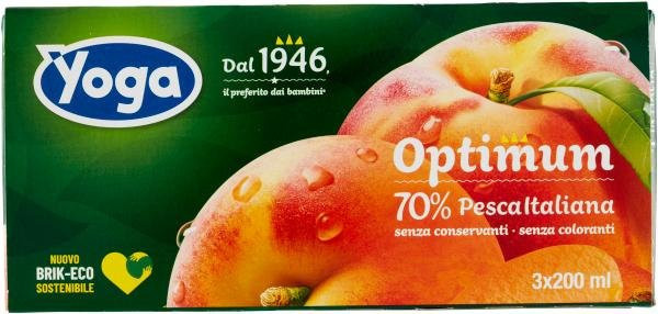 Yoga Optimum, Pfirsichsaft, 3 x 0,2 l - Bild 1