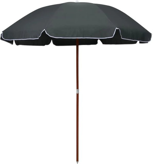 vidaXL Sonnenschirm Anthrazit mit Stahl-Mast und Polyester-Bespannung Höhe: 230 cm - Bild 1