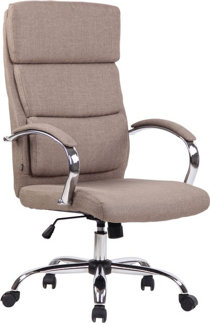 TPFLiving Bürostuhl Bradley in Beige mit Stoffbezug und Armlehnen - Bild 1