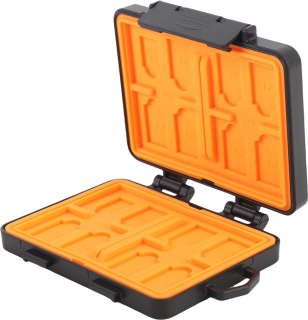 Koogeelife Speicherkarten-Aufbewahrungsbox Wasserdichtes Etui für Kamera und Drohne in Orange - Bild 1