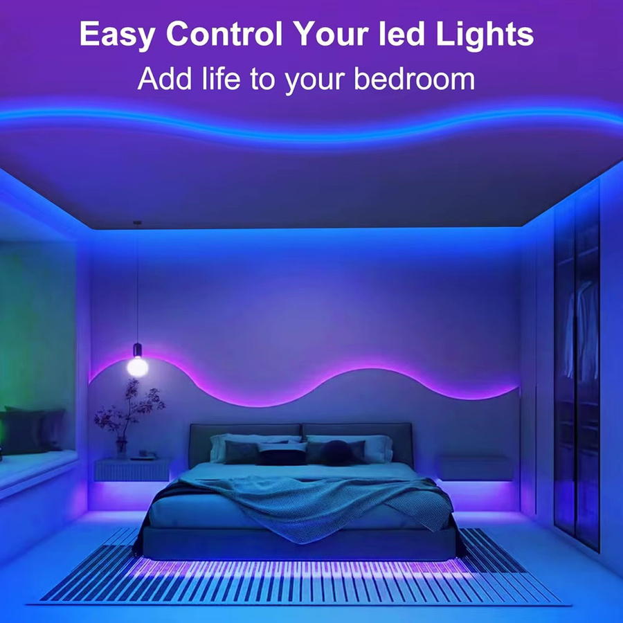 CENFAYA RGBW LED-Streifen Set mit RF Fernbedienung, 24V 5050 SMD, dimmbar, Multicolour und Weiß für Akzentbeleuchtung und Dekoration - Bild 2