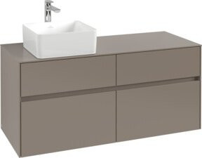 Villeroy & Boch Waschtischunterschrank Collaro in Wine Red mit Türen und Schubladen, Wandmontage, B/T/H: 120 x 54,8 x 50 cm - Bild 1