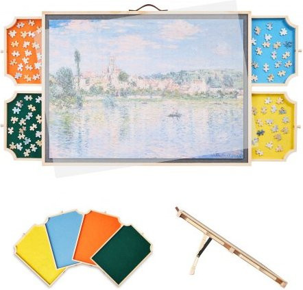 VEVOR Rotating Puzzle Board mit 4 Colorful Felt Drawers und Cover, Zubehör für Adults - Bild 1
