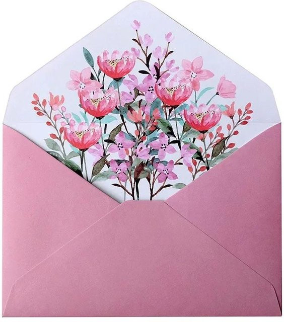 Kawaii Briefpapier Set mit Blumenmotiven von Yiran Furniture für Hochzeit und Einladungskarten, Koreanische Schreibwaren aus Papier, Breite: 16,0 cm, Höhe: 6,0 cm - Bild 1