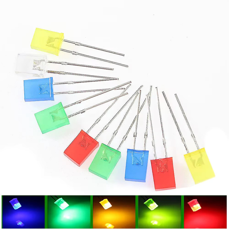 YTDMEN LED Dioden Set 100 Stück RGB Multicolour 2 x 5 x 7 mm für DIY Elektronik - Bild 2
