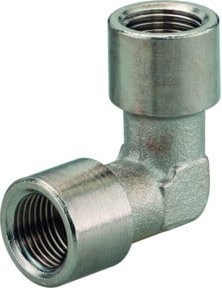 Schneider Winkelstück WKS-W90-NI 2xG1/4i aus Messing in Silber - Bild 1