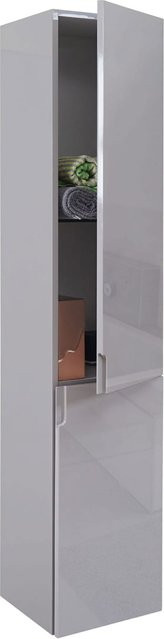 MCW Hängeschrank MCW-B19 Badezimmer Badmöbel Hochglanz Grau H x B x T: 150 x 30 x 30 cm - Bild 1