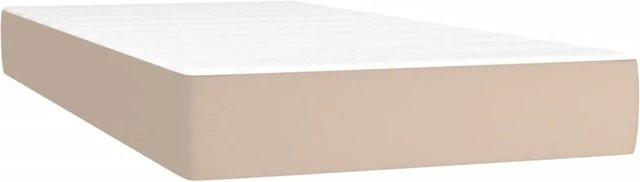 vidaXL Taschenfederkernmatratze Cappuccino mit Kunstleder, B/T/H: 120 x 190 x 20 cm - Bild 1