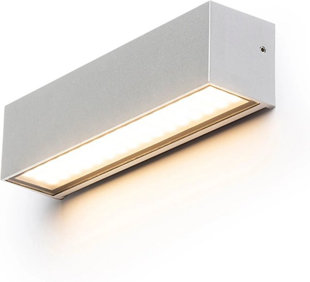 Rendl Außenleuchte Camargue LED Wandleuchte Silbergrau mit satiniertem Glas IP65 - Bild 1