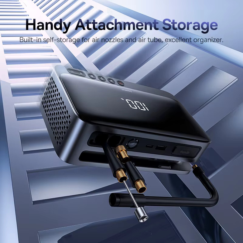 Baseus 4-in-1 Starthilfegerät 600A in Schwarz mit Multifunktions-Luftpumpe und Powerbank - Bild 5