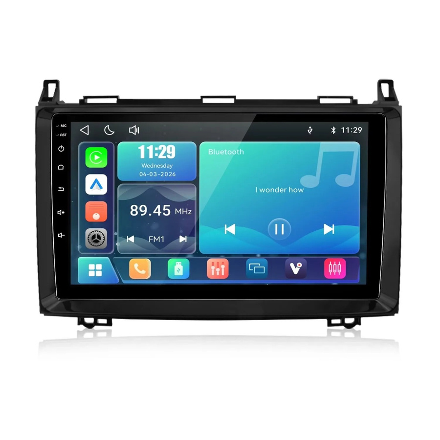 Junsun Autoradio für Mercedes Benz A-Klasse und B-Klasse W169 W245 mit Linux, Schwarz, Wi-Fi und USB - Bild 2