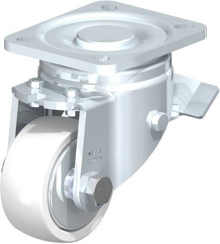 Blickle Lenkrolle LH-SPO 75K-ST-FA mit Feststeller, silber, Rad-Durchmesser: 75 mm, Tragfähigkeit: 300 kg - Bild 1