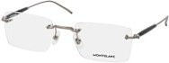 MONTBLANC MB 0411O Korrektionsbrille, randlos, rechteckig, Metall, silver, Herren - Bild 1