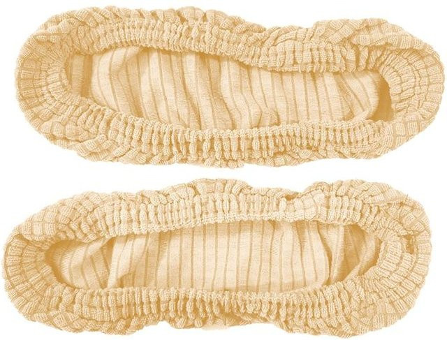 Wasserdichte Stretch-Armlehnenbezüge für Computerstühle in Beige, 1 Paar Armlehnenschutz aus Polyester und Elastan - Bild 1