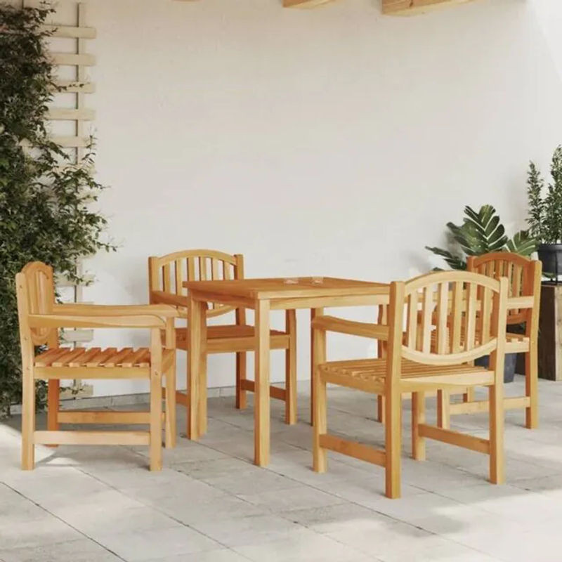 Prolenta Premium Gartenstuhl Set aus Massivholz Teak in Braun, 4er Set, B/T/H: 58 x 59 x 88 cm - Bild 1