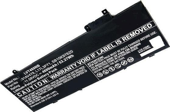 CoreParts Akku für Lenovo ThinkPad T480s (Modelle 20L7002LCD und 20L7002XCD), Farbe: Schwarz - Bild 1