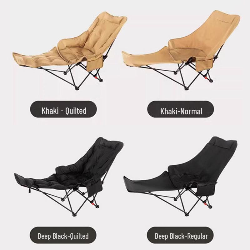 Take One Tragbarer Outdoor- und Bürostuhl mit Liegefunktion in Khaki aus Oxford-Gewebe mit 4-stufigem Beinstützelement und Polsterung - Bild 6