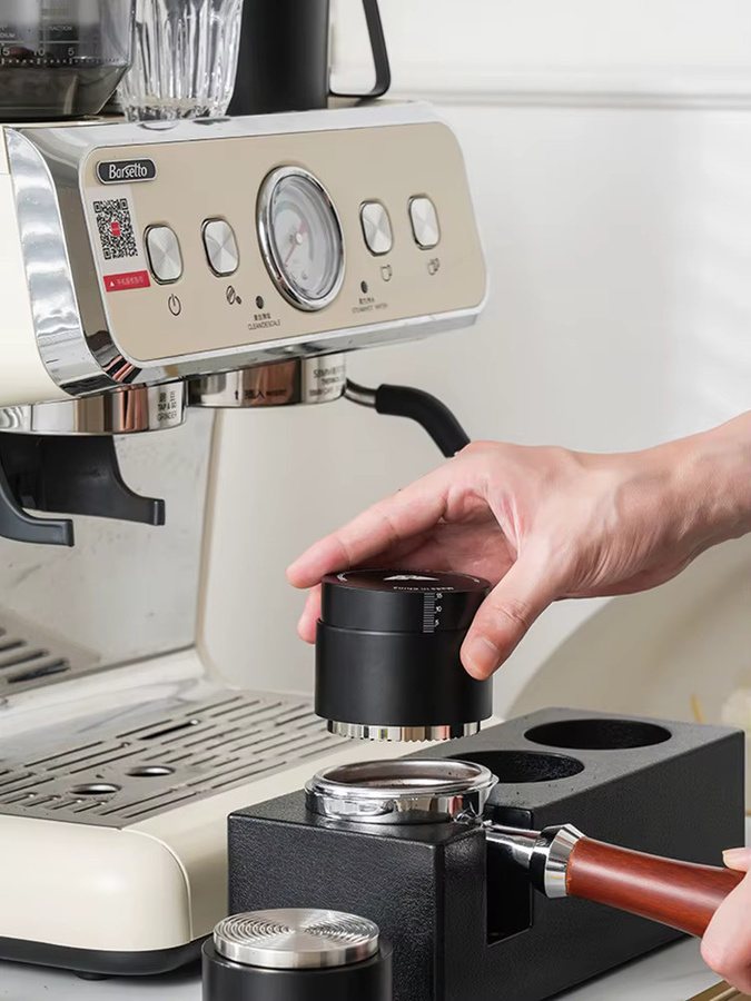 OANKR 2-in-1 Kaffeestampfer und Espresso WDT-Werkzeug Set in Schwarz aus Edelstahl für 51 mm, 53 mm und 58 mm Siebträger - Bild 7