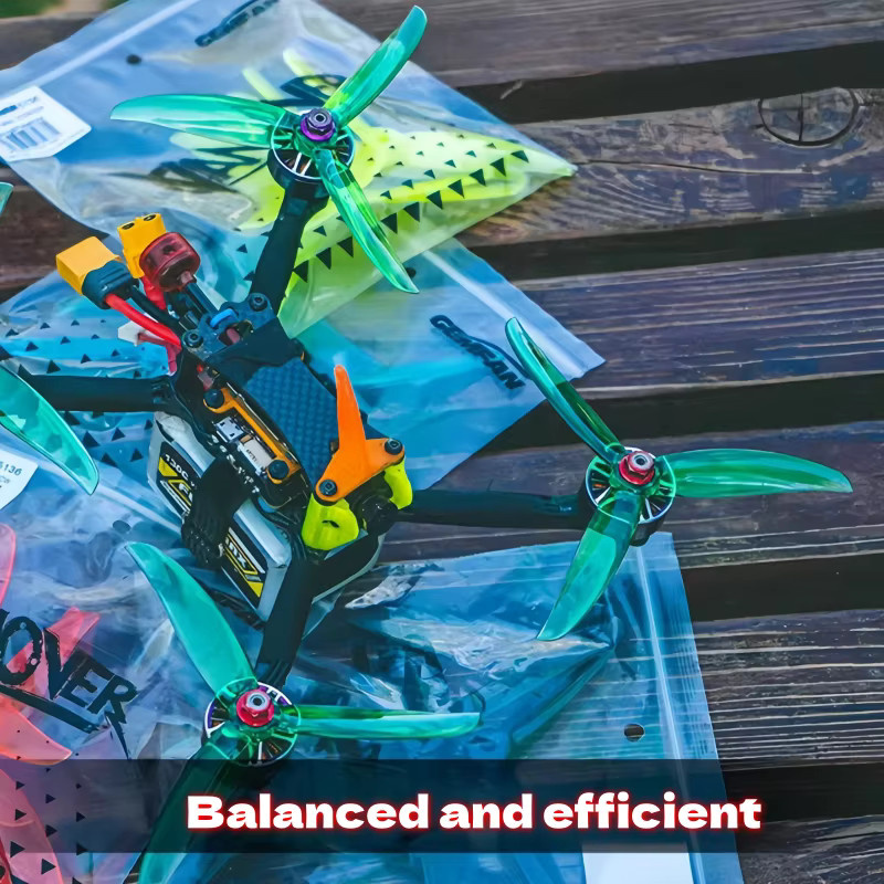 GEMFAN Qianfeng 5152 Dreiflügeliger Hochgeschwindigkeitspropeller für FPV-Rennquadcopter, Rot, Bunt / Mehrfarbig, Kunststoff - Bild 2