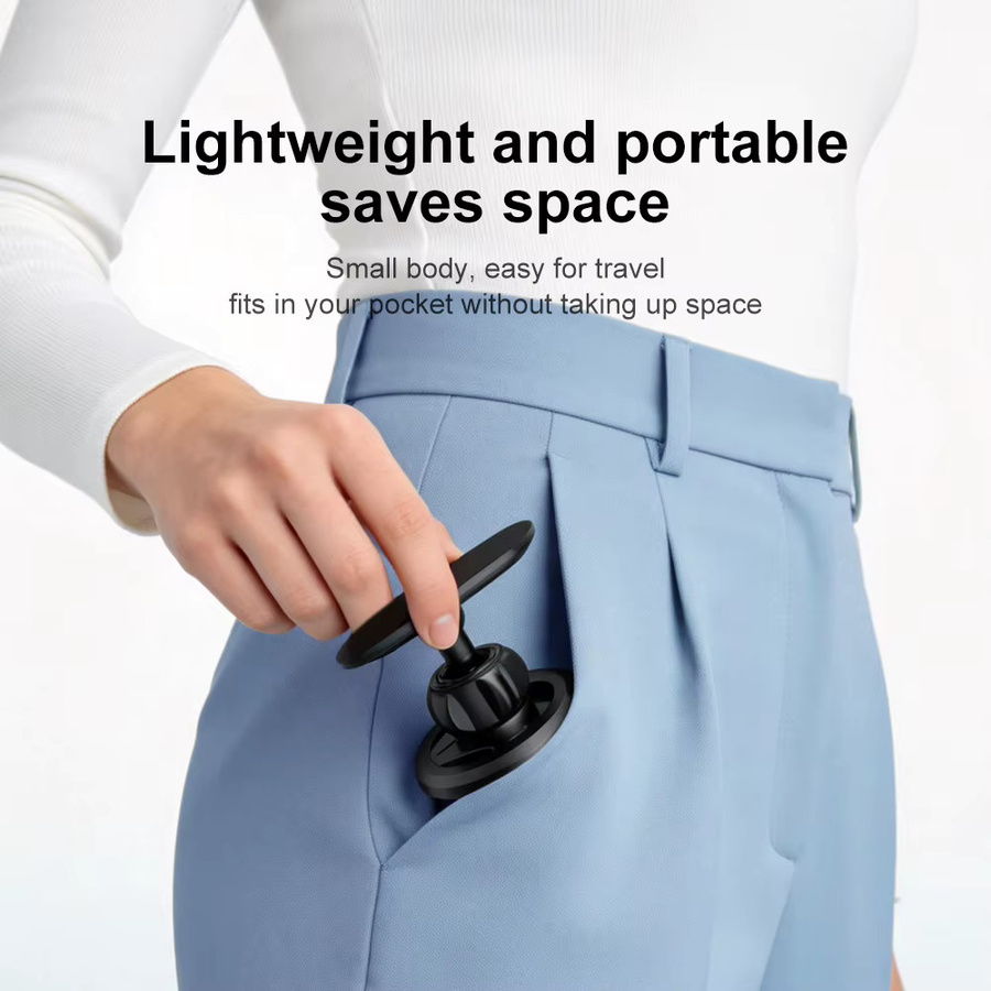 Dualer starker magnetischer Handyhalter für das Auto, 360 Grad verstellbarer Metallständer für MagSafe, iPhone 16 15 Pro, Samsung, Xiaomi, Schwarz - Bild 5