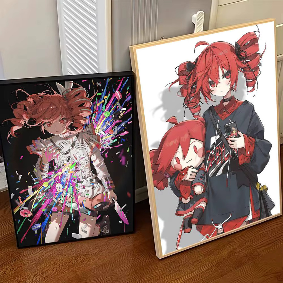 Selbstklebender Anime-Poster Kasane Teto Cartoon Motiv in Mehrfarben als Wandkunst für dein Zuhause - Bild 4