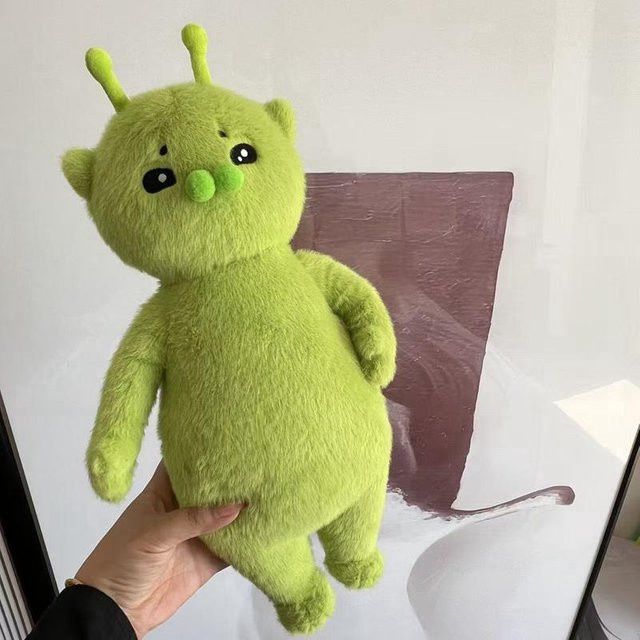 Alien-Katzen-Stofftier, Plüschtier, Grün, 70cm, ab 18 Jahre - Bild 1