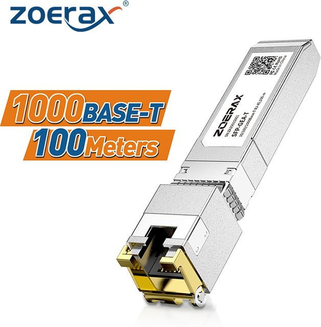 ZoeRax SFP+ Kupfermodul zu RJ45 Ethernet-Adapter CAT6a in Silber - Bild 1