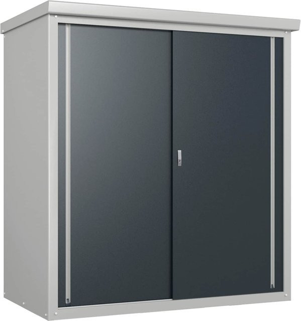 Trimetals Gartenschrank Guardian D63 aus Metall in Anthrazit, B/H/T: 172 x 186,5 x 98 cm - Bild 1