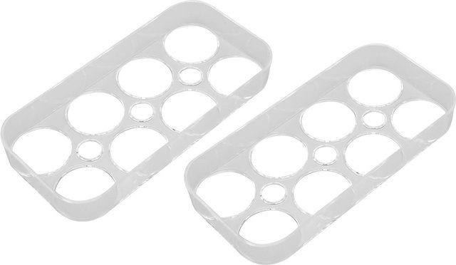 Shoemst Eierablage für den Kühlschrank mit 8 Fächern, 2er Set, transparent/weiß - Bild 1