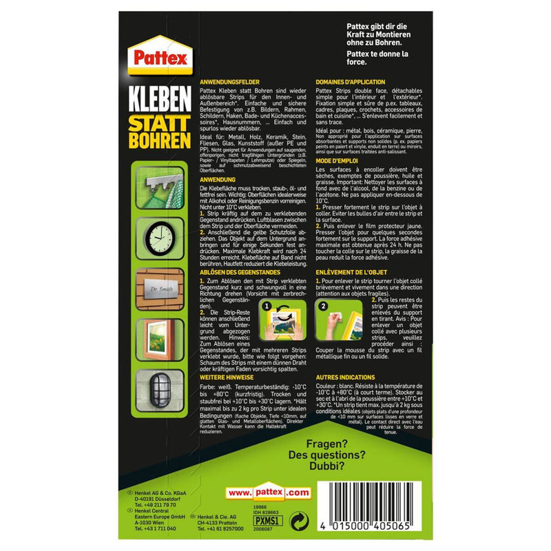 Pattex Klebepad Kleben statt Bohren in Weiß und Multicolour für universelle Anwendungen - Bild 3