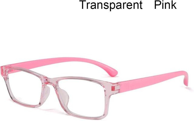 BEYIII2 Anti-Blaulicht-Brille, Kinder, Vollrand, rechteckig, Silikon, pink - Bild 1