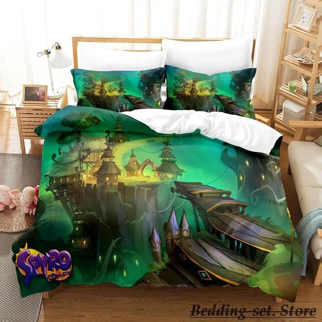 Spyro Reignited Trilogy Bettwäsche Kollektion mit Bettbezug für Erwachsene und Kinder, 70 x 133 cm, 2 Stück - Bild 1