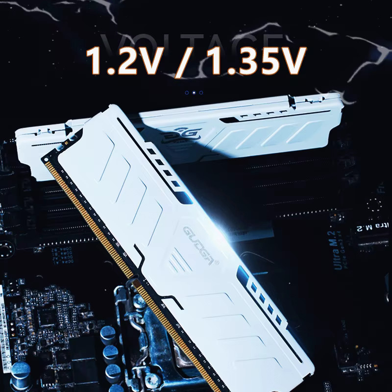 GUDGA DDR4 RAM Desktop-Speicher mit Aluminium-Kühlkörper in Weiß - Bild 2