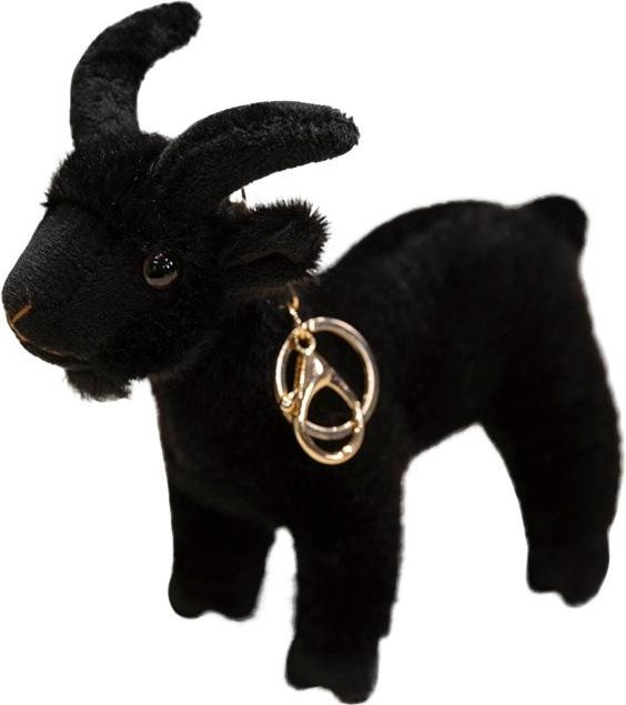 Kidsly Ziegen Plüschanhänger, Weiß Schwarz, 16cm - Bild 1
