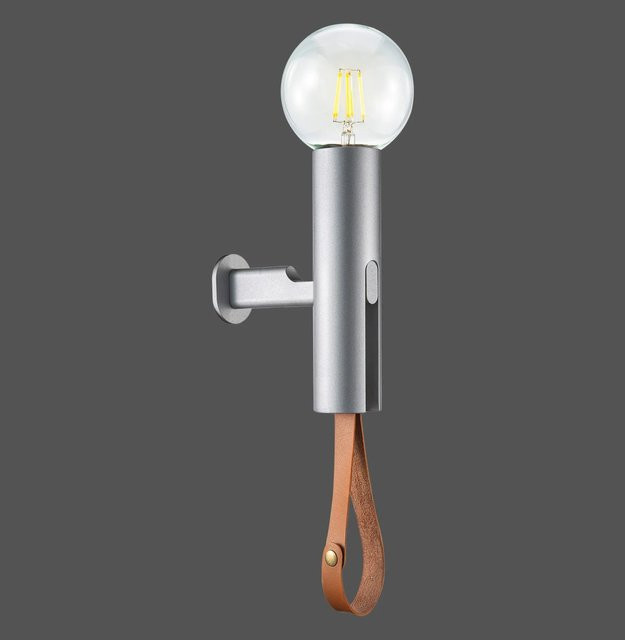 Just Light Wandleuchte Turn me aus Stahl in Silber, Höhe: 20,7 cm - Bild 1