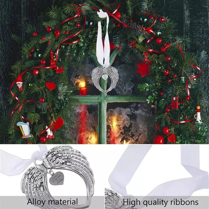 TOMTOP JMS Weihnachtsornament Engel aus Metall in Weiß und Silber für den Weihnachtsbaum - Bild 2