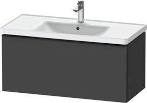 Duravit Waschtischunterschrank D-Neo wandhängend in Weiß und Grau mit 1 Auszug, B: 98,4 cm, T: 45,2 cm, H: 44,0 cm - Bild 1