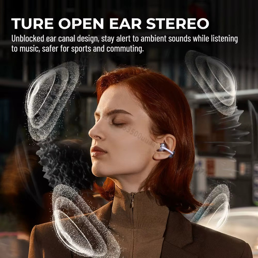Monster AC235 KI-Übersetzer Ohrclip-Kopfhörer mit Bluetooth 6.0, HiFi-Stereoklang und ENC für klare Anrufe, TWS kabellose Ohrhörer, Schwarz - Bild 3