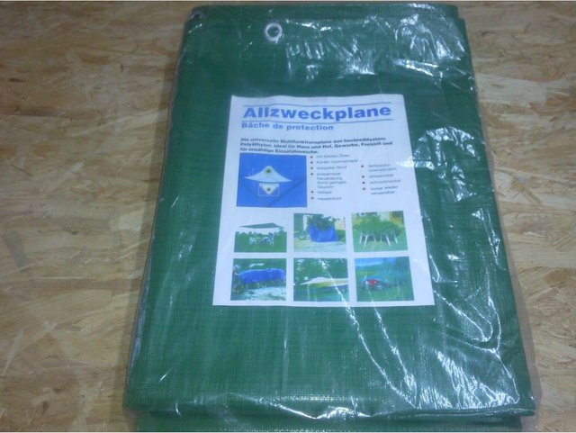 Aquagart Gewebeplane Allzweckplane und Bootsplane in Grün, B: 5 m, T: 3 m - Bild 1
