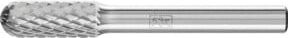 PFERD Hartmetall Frässtift Walzenrund WRC universal mittel fein, Farbe: Silber, Durchmesser: 8 mm, Länge: 20 mm, Schaft-Durchmesser: 6 mm - Bild 1