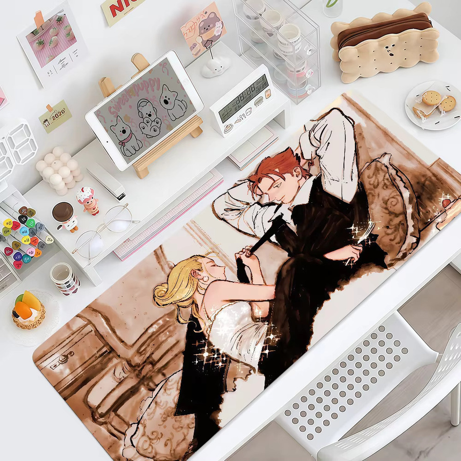 Lockedge Mauspad Manga Design rutschfest und verdickt in Multicolour für Gaming und Büro - Bild 3