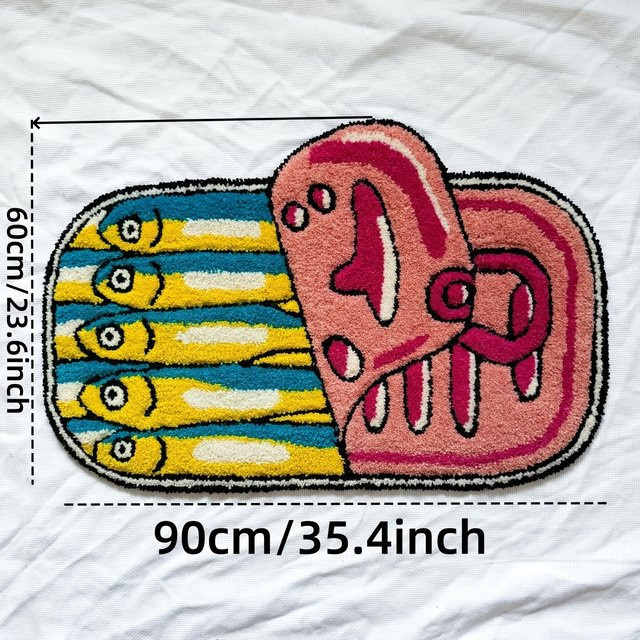 VIKAMA Teppich im Herringbone-Design, moderne Bodenmatte für Küche, Badezimmer, Schlafzimmer und Wohnzimmer, Mehrfarbig, Breite: 60 cm, Tiefe: 40 cm - Bild 1
