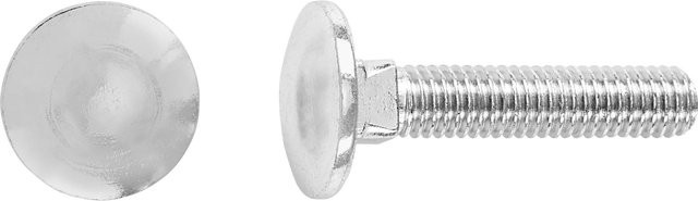 LUX-TOOLS Schlossschrauben Flachrundkopf M6 x 20 mm aus verzinktem Stahl in Silber, 100 Stück - Bild 1