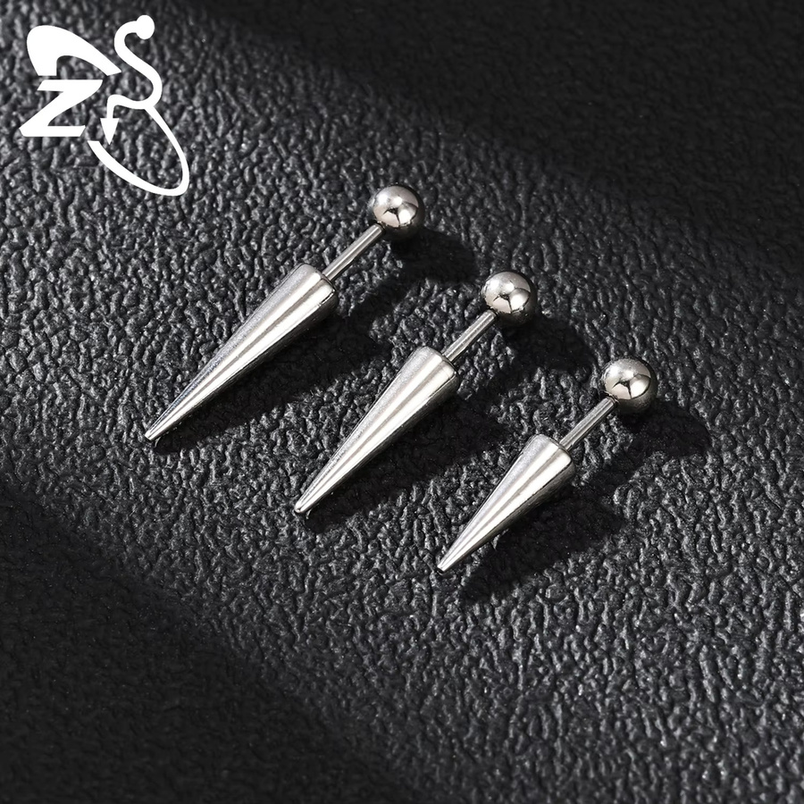ZS Ohrstecker Edelstahl, Spike Form, Unisex - Bild 3
