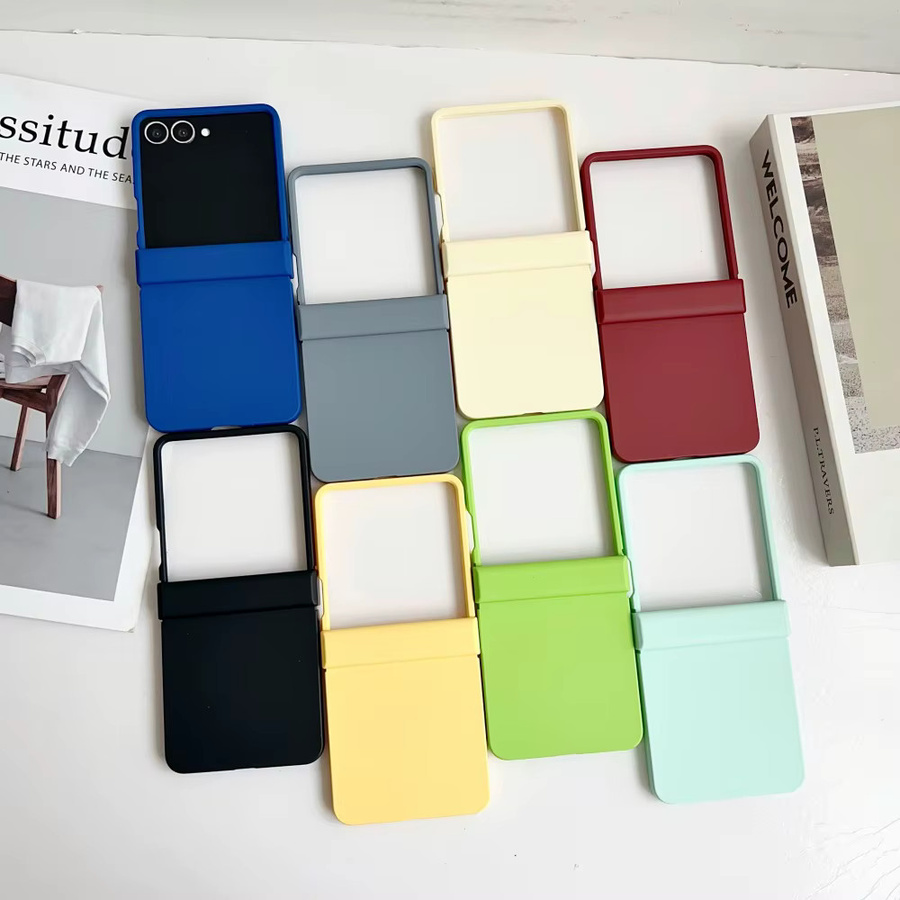 Ultradünne matte Schutzhülle für Samsung Galaxy Z Flip 7 6 5 4 3 mit Scharnierschutz und stoßfester Rückseite aus hartem PC in Blau - Bild 2