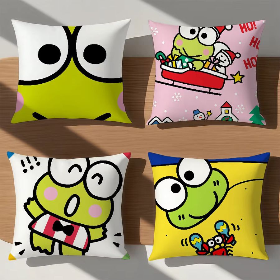 Sanrio Kissenbezug Keroppi Frosch Kawaii Design in Grün für Sofa und Wohnzimmer - Bild 2