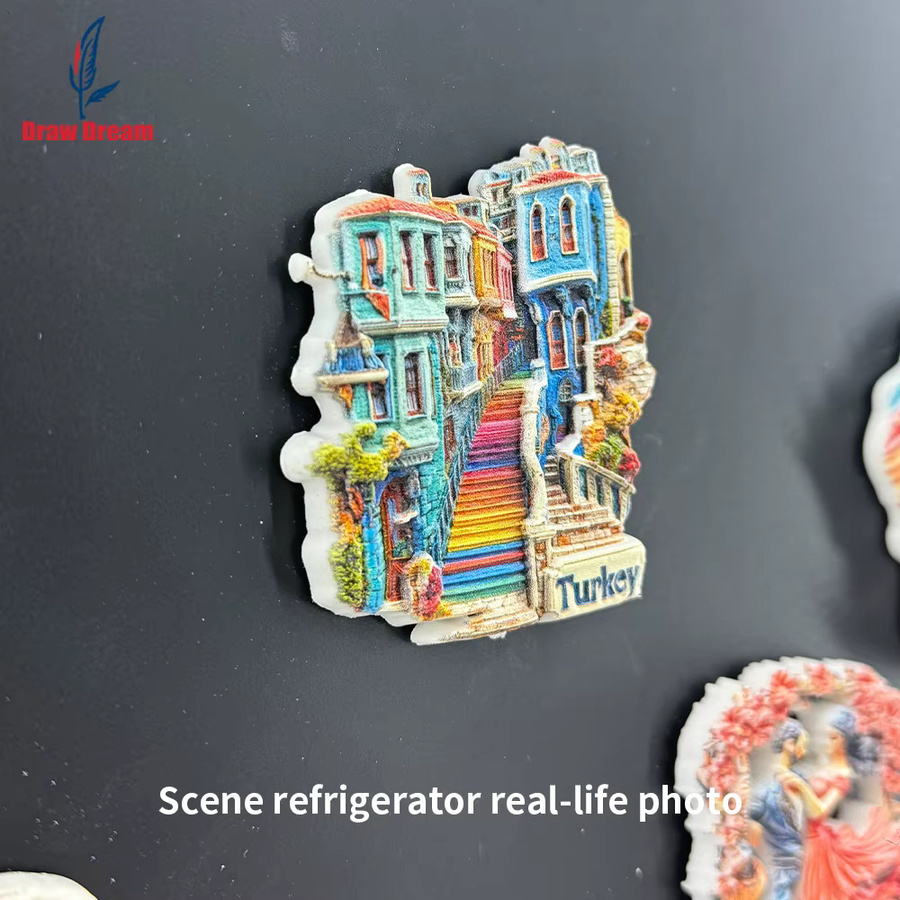 Kreativer 3D-Kühlschrankmagnet Türkische Straßenszene als Reise-Souvenir in Multicolour - Bild 3