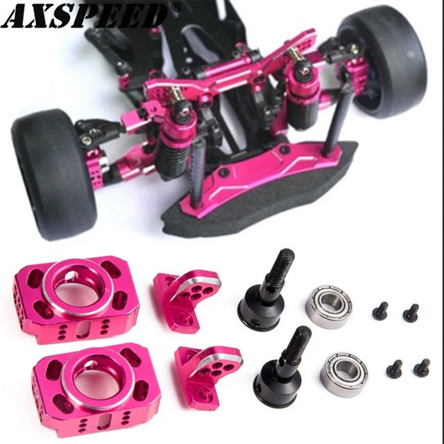 AXSPEED RC Auto Achsschenkel Kit Aluminium, verstellbarer Lenkbecher, Zubehör - Bild 1