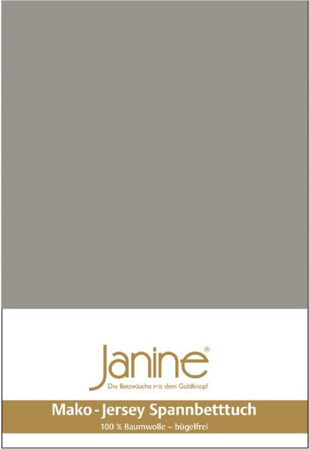 Janine Spannbetttuch aus Mako Feinjersey in Grau - Bild 1